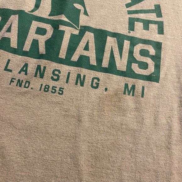 Michigan State Spartans Logo Tee Shirt Proedge Size Large *stained* - Picture 4 of 7